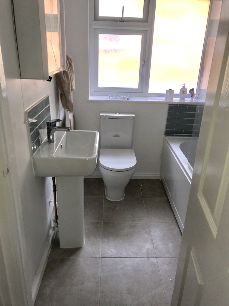 Clean modern bathroom