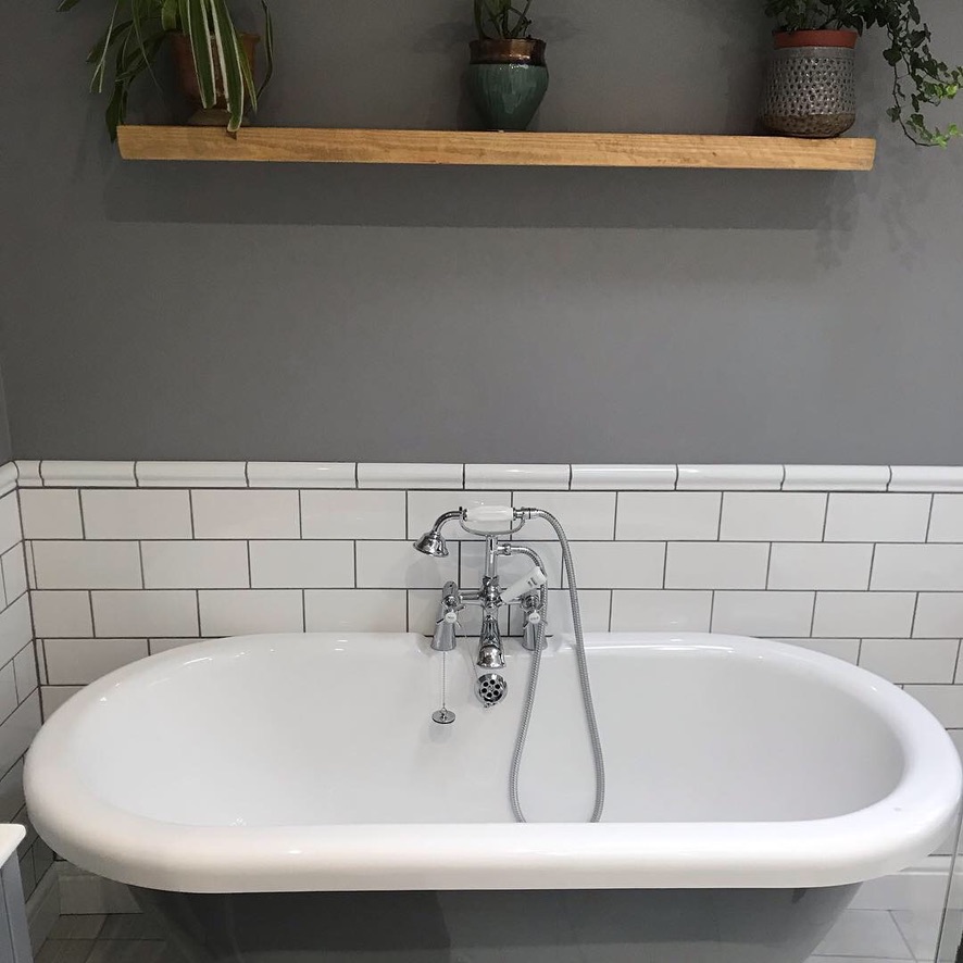 Classic grey & white bathroom